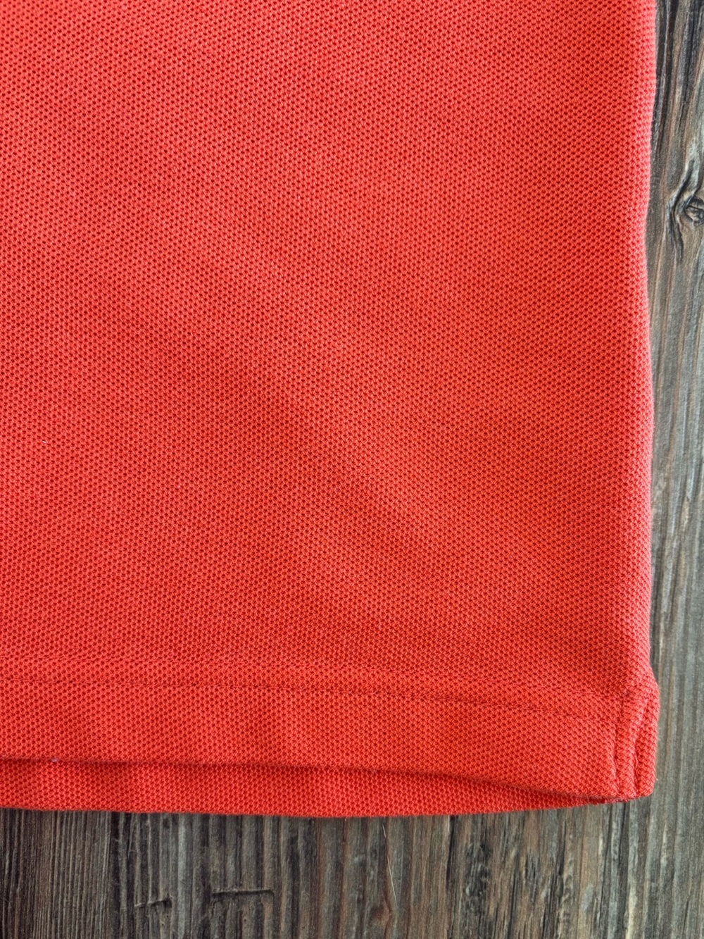 90s New York & Co. Oversized Pique Knit S/S T-Shirt XL Orange Embroidered Logo - Picture 9 of 9